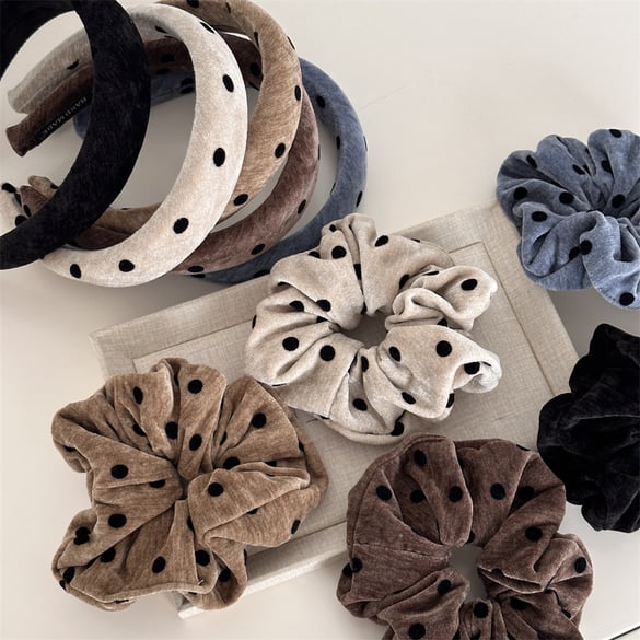 1 Piece Classic Series Retro Polka Dots Fabric Women's Hairband