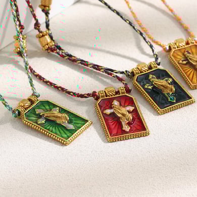 1 Piece Sophisticated Tarot Stainless Steel Gold Color Women's Pendant Necklaces h5 Picture5