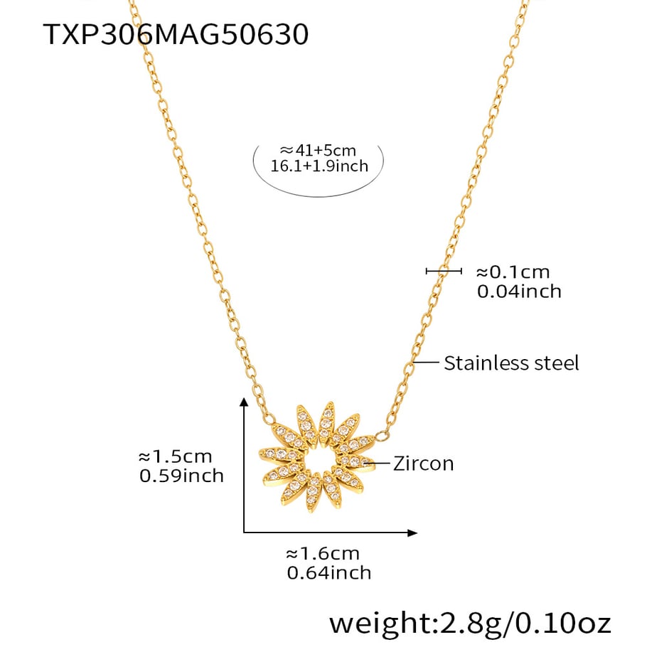 Luxurious Sun Stainless Steel Gold Color Women's Jewelry Sets 