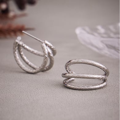 1 Paar minimalistische Creolen aus Edelstahl in Goldfarbe für Damen h5 Bild6