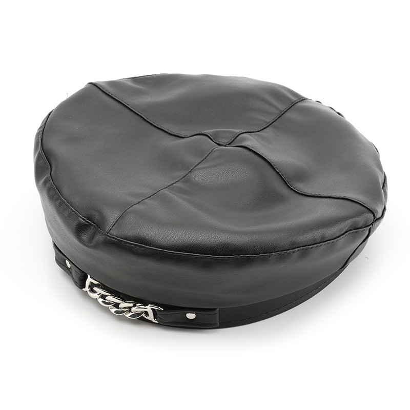 1 Piece Ins Style Solid Color PU Beret Picture4