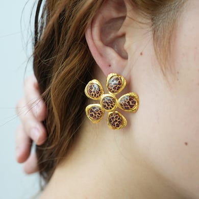 1 Pair Simple Series Natural Flower Stainless Steel  Gold Color  Women's Stud Earrings h5 Picture5