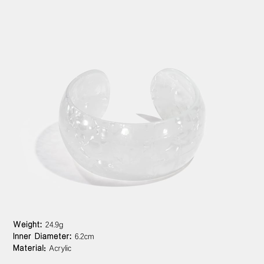 1 Stück Simple Series Casual Plaid Acryl Damen Manschettenarmbänder Bild2