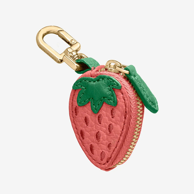 Colgante de cartera para mujer de fibra sintética con forma de fruta natural de la serie Vivid de 1 pieza 