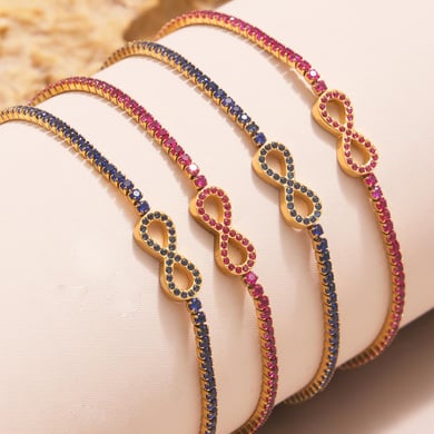 Stylish Infinity Stainless Steel Gold Color Women's Jewelry Sets h5 Picture2