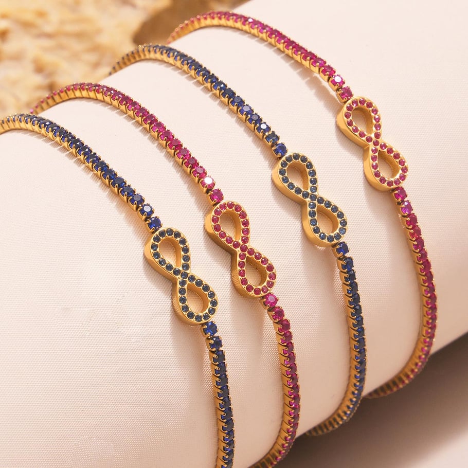 Stylish Infinity Stainless Steel Gold Color Women's Jewelry Sets Picture2