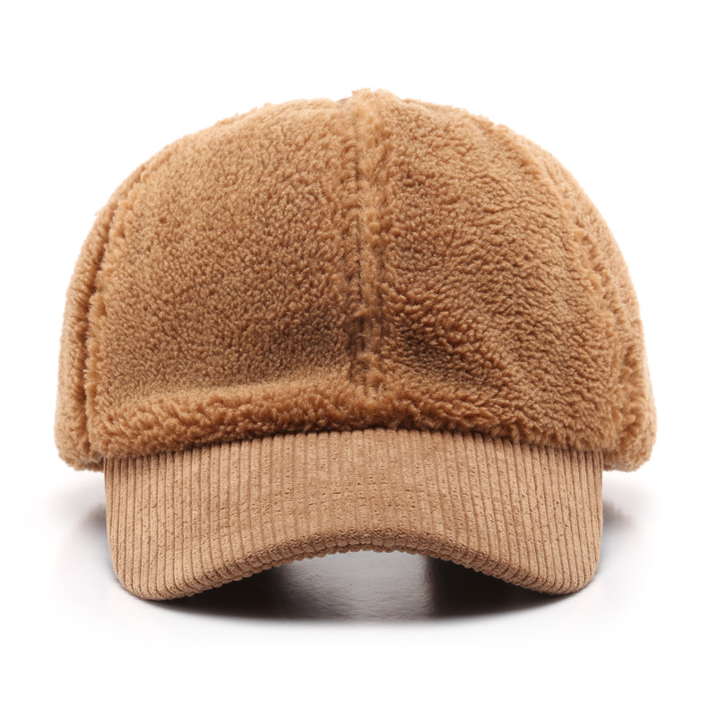 1 Piece Casual Solid Color Plush Baseball Cap Picture3