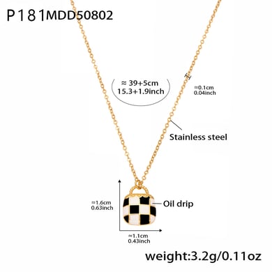 Elegant Oval Calaite Stainless Steel Women's Pendant Necklaces h5 