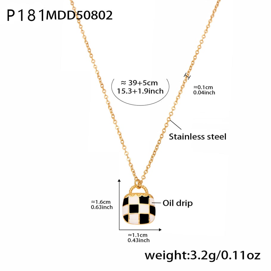 Elegant Oval Calaite Stainless Steel Women's Pendant Necklaces 