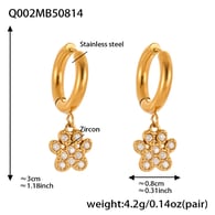 Q002-Golden glossy bear claw earrings Picture2