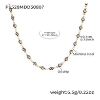P1528-Black Oil Gold Necklace-45+5cm Picture11
