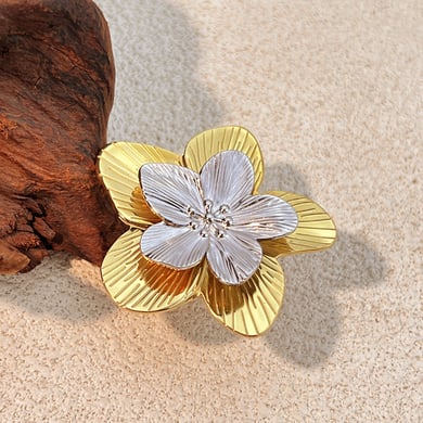 Flower Stainless Steel MIxed Color Earring Set h5 Picture3
