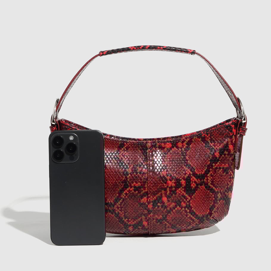 1 pieza de bolso de mano de PU con estampado de leopardo clásico de serie lujosa para mujer Imagen4
