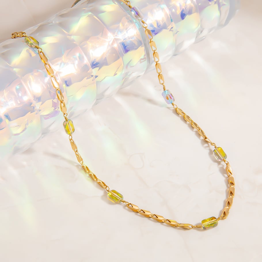 1 Piece Simple  Bohemian Irregular Shape Stainless Steel  Women's Chain Necklaces Picture4