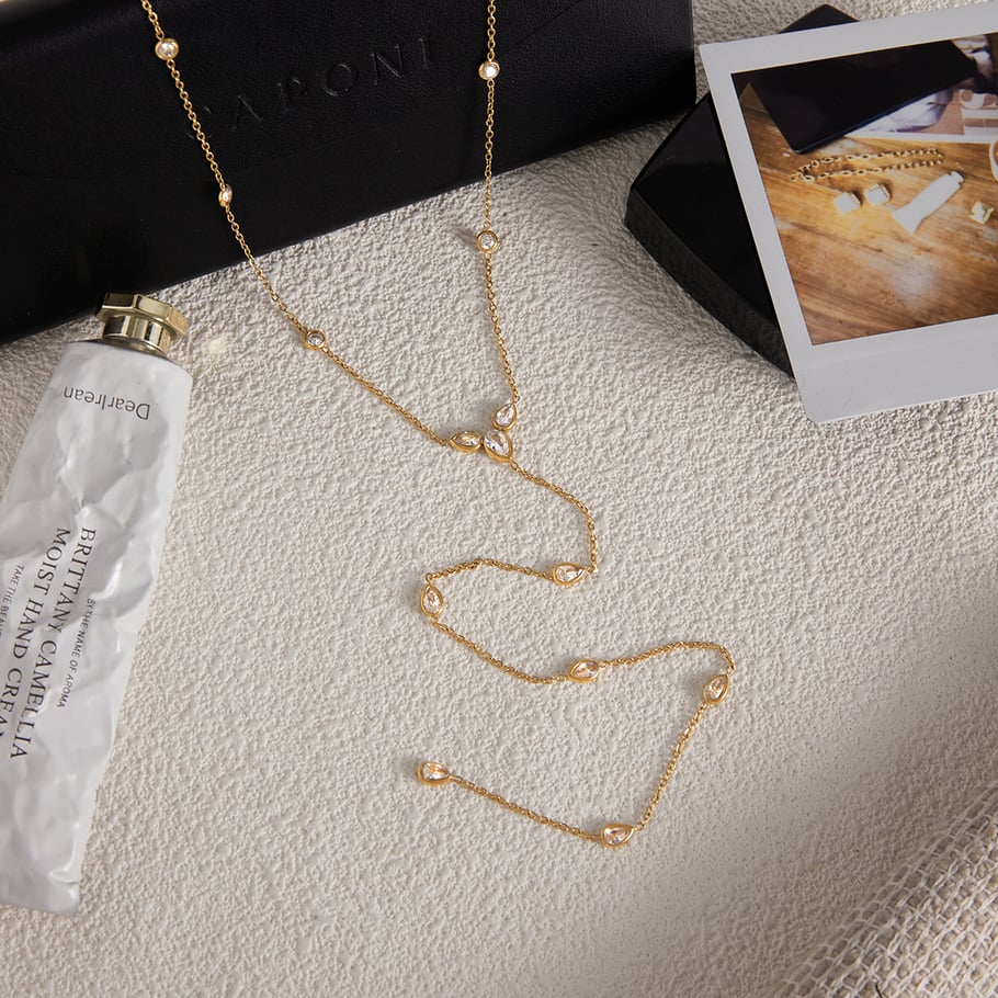 1 Piece Simple Droplet Stainless Steel Gold Color Women's Pendant Necklaces Picture5