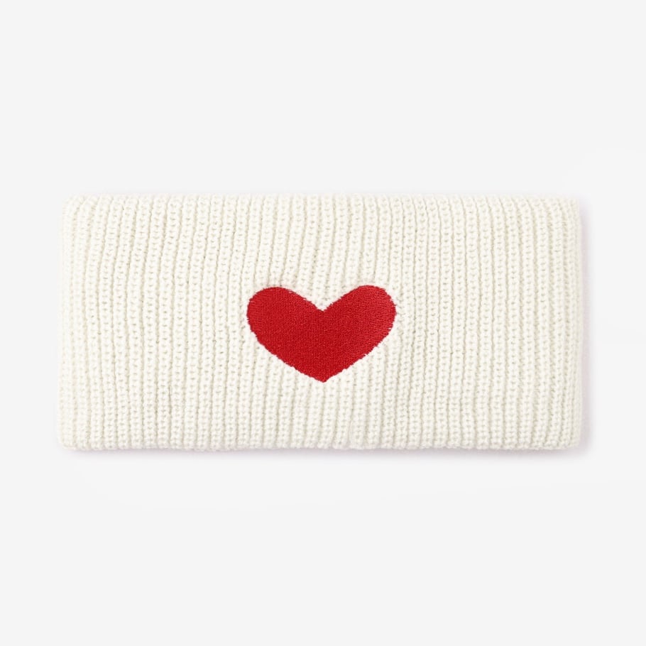 1 pezzo di fasce per capelli da donna in lana lavorata a maglia a forma di cuore Immagine2