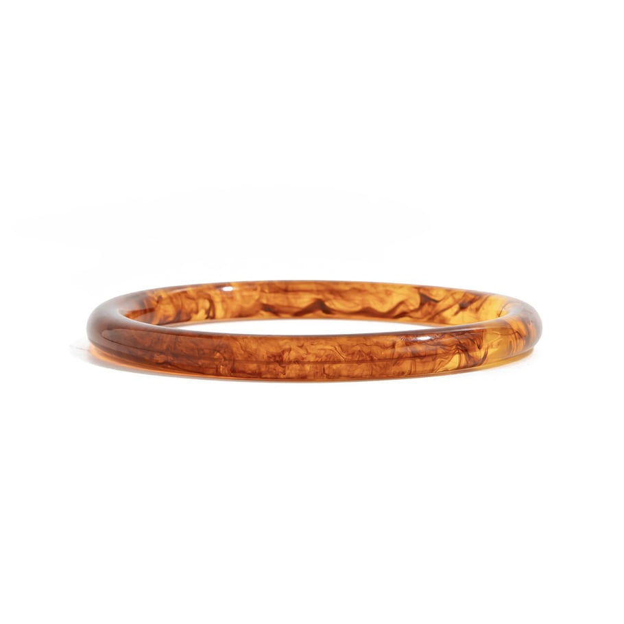 1 Piece Retro Gradient Color Resin Bangle 
