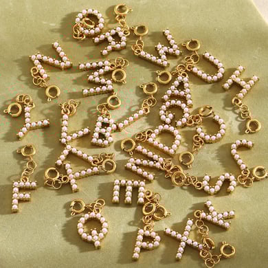 1 Piece Exquisite Letter Stainless Steel Gold Color Women's Pendants h5 Picture2