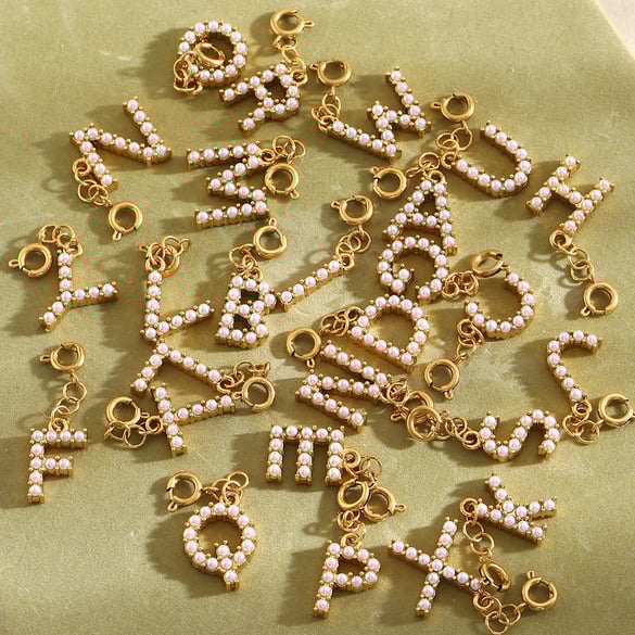 1 Piece Exquisite Letter Stainless Steel Gold Color Women's Pendants