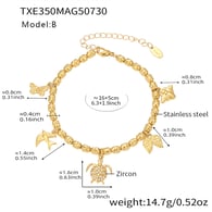 TXE350-B Gold DIY Zircon Bracelet 16+5cm Picture4