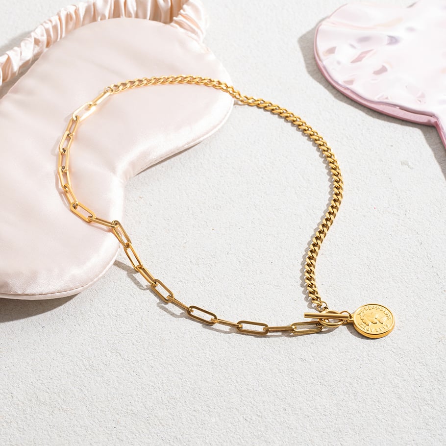 1 Piece Simple Figure Stainless Steel Gold Color Women's Pendant Necklaces Picture6