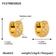 F537-Goldene Zirkon Ohrringe-S Bild6