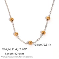 Gold and silver color/One Size/Necklace type 3 Picture3