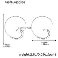 F467-Stahl Ohrringe 