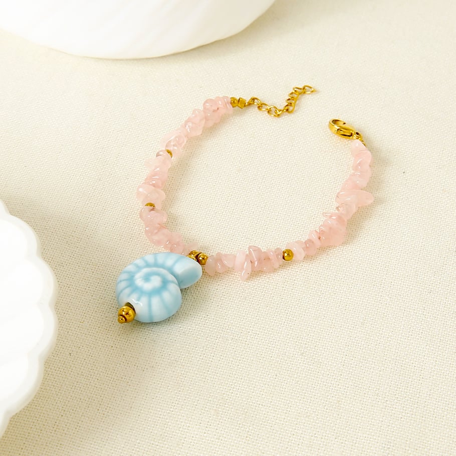 Sweet Natural Stones Ceramic Pendant Necklace Set Picture4