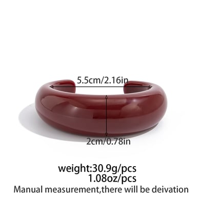 1 brazalete de resina de color sólido h5 Imagen2
