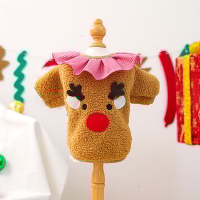 1 Piece Cute Christmas Pet Plush Coat h5 Picture4