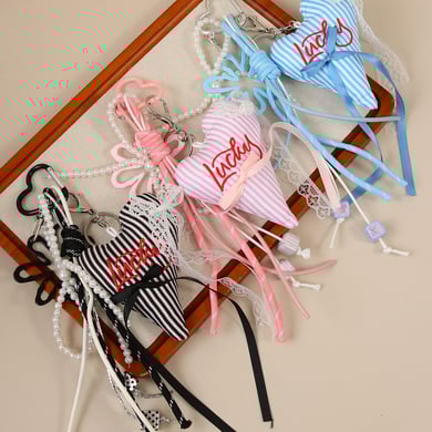 1 Piece Romantic Series Cute Heart Polyester Women's Bag Charms h5 Picture2