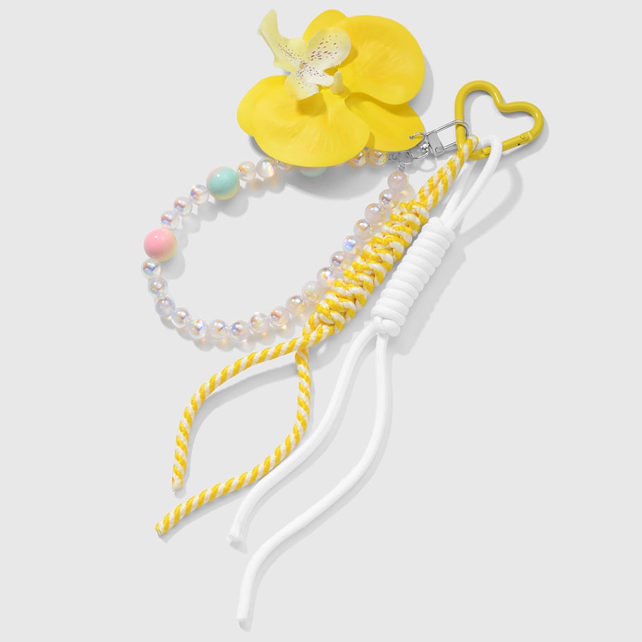 1 pièce de breloque de sac en chaîne de perles de fleurs douces Image5