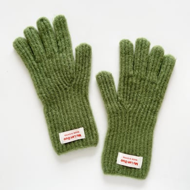 1 Pair Daily Solid Color Polyester Women's Gloves h5 