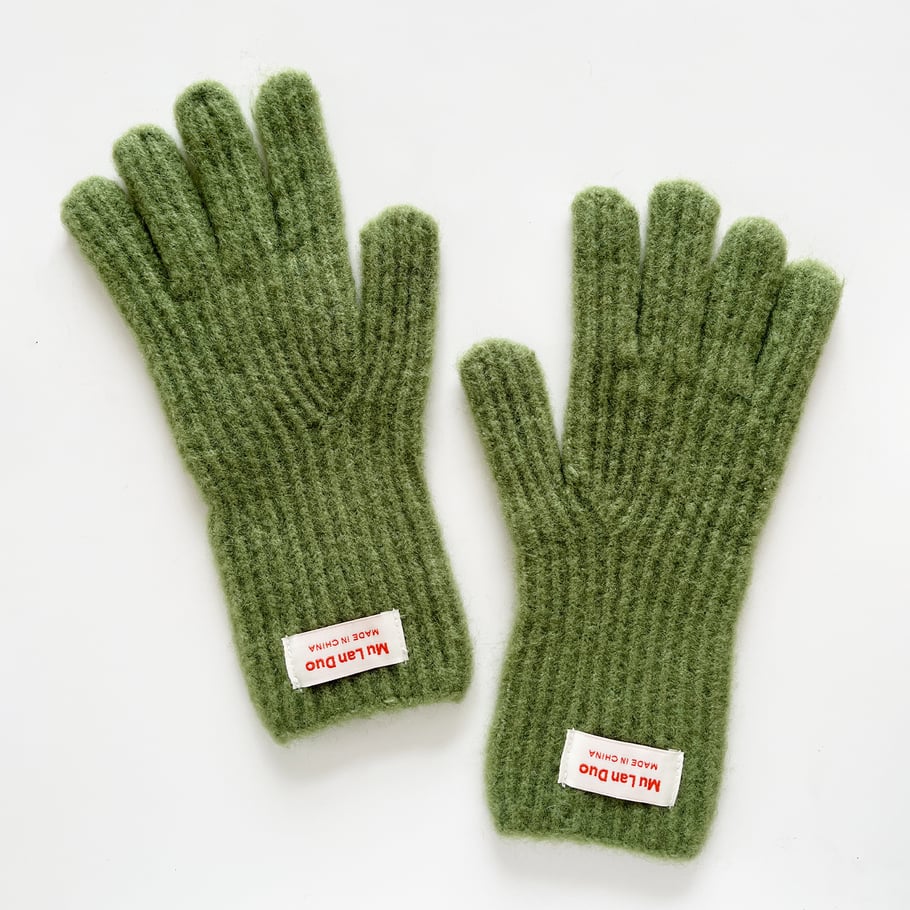 1 Pair Daily Solid Color Polyester Women's Gloves 