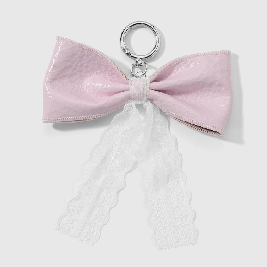 1 Piece Leather Bow Knot Bag Charm 
