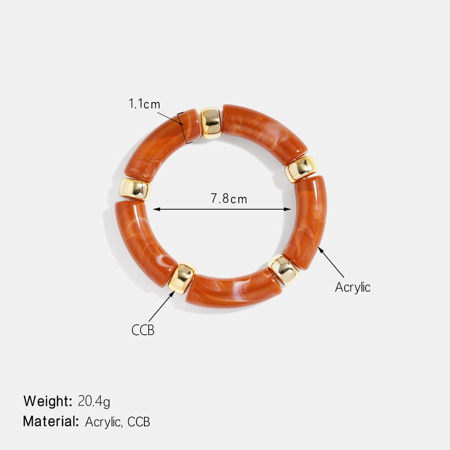 1 Stück unregelmäßig geformtes Acrylperlenarmband Bild2