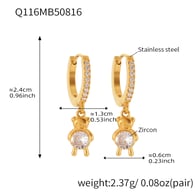 Q116-Gold Earrings Picture3