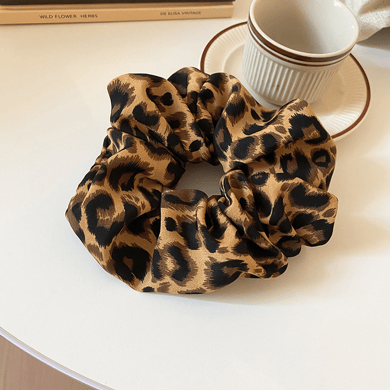 1 Parça Retro Leopar Polyester Saç Lastiği h5 Resim2