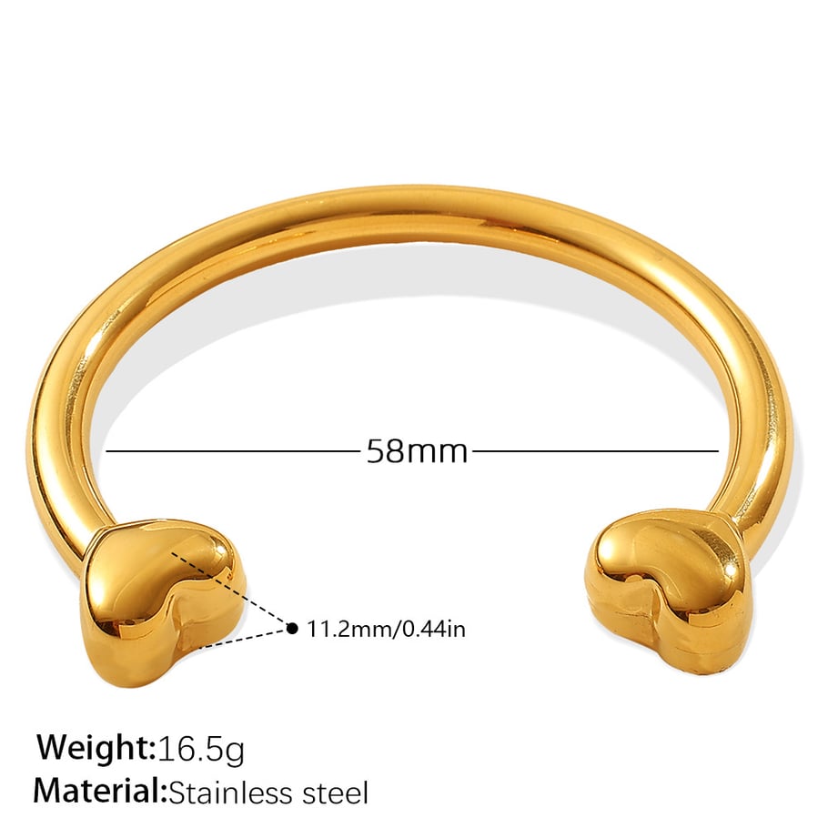 1 Piece Stainless Steel Gold Color Cuff Bracelet 