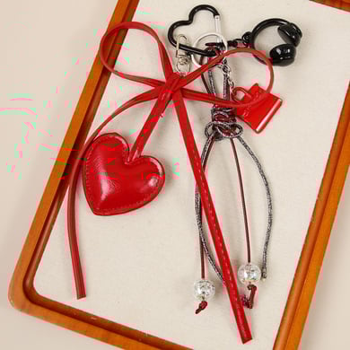 1 Piece Classic Series Retro Heart PU Women's Bag Charms h5 Picture5