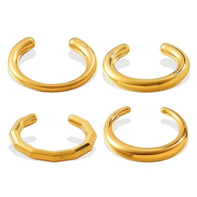 1 Piece Stainless Steel Gold Color Cuff Bracelet h5 Picture5