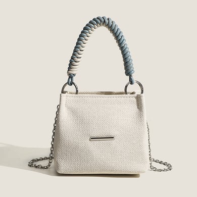 Sac à main quotidien en denim torsadé et rayonne pour femme, 1 pièce h5 