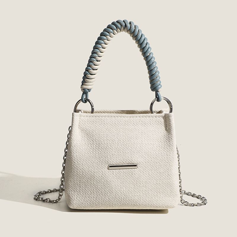 Sac à main quotidien en denim torsadé et rayonne pour femme, 1 pièce 