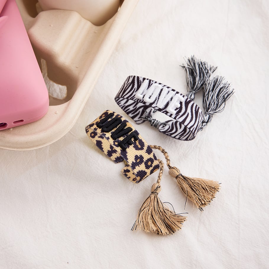1 Piece Sexy Leopard Print Rayon Women's Braided Bracelet Picture3