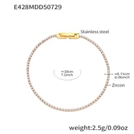 E428-Pulsera de circonitas blancas 18cm Imagen2