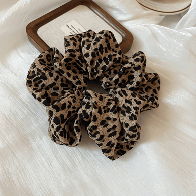 1 Parça Retro Leopar Polyester Saç Lastiği h5 Resim3