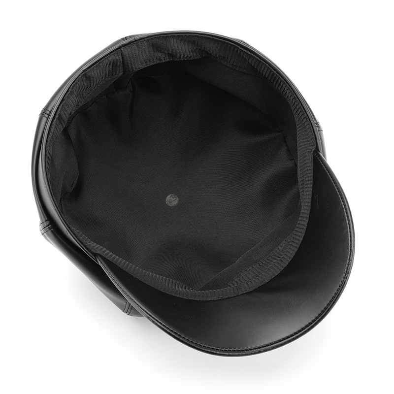 1 Piece Elegant Solid Color PU Beret Picture5