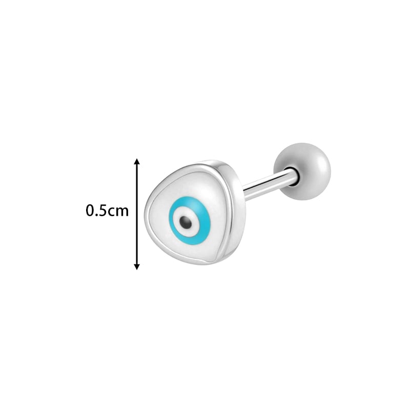 1 stuk hart koper goud kleur zirkoon piercing oorbel Afbeelding2