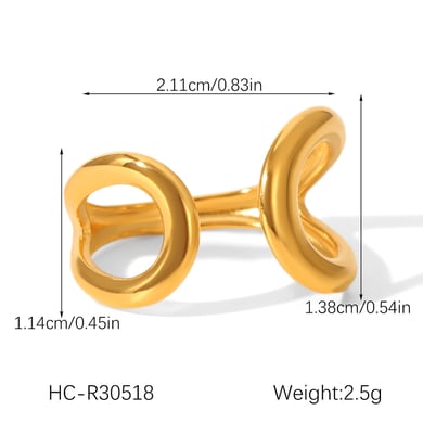 1 Piece Simple  Daily Hollowed-out Stainless Steel  Gold Color  Women's Bangles h5 Picture2